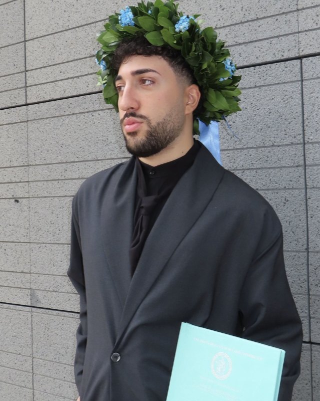Tommaso Romano il giorno della laurea